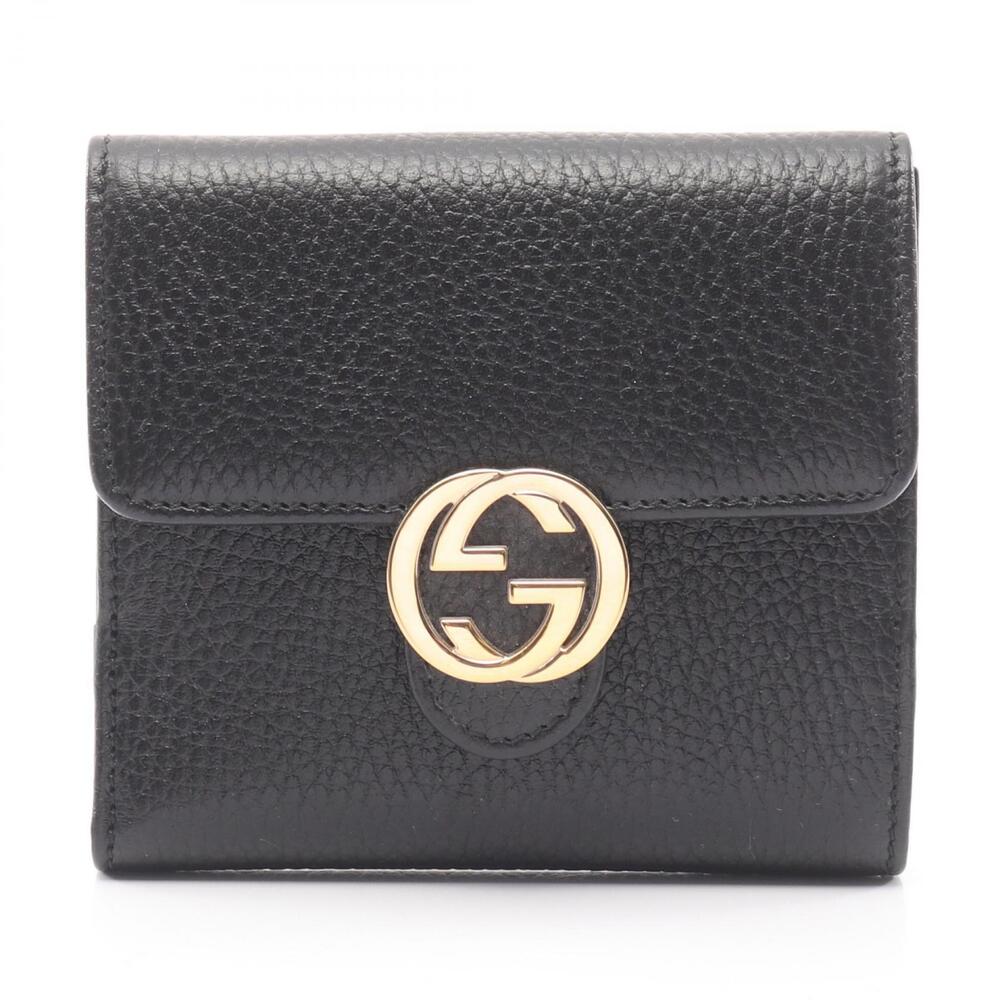 Gucci Interlocking GG Bifold Wallet Leather Black